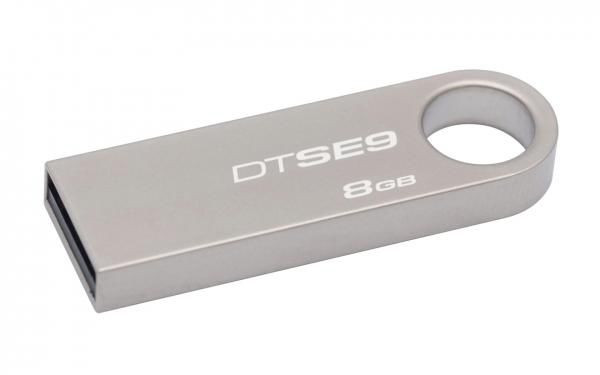 Флешка USB KINGSTON DataTraveler SE9 DTSE9H/8GBCL 8Гб, серебристый