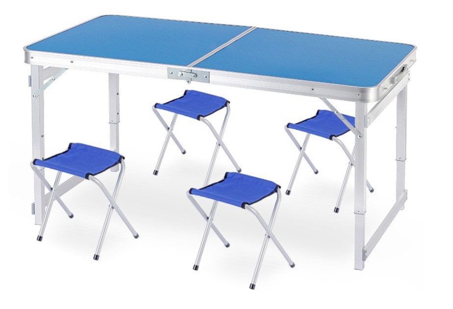Стол с 4 стульями для пикника FG-120-blue - фото 2 - id-p101573238