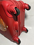 Большой пластиковый дорожный чемодан на 4-х колесах"Ambassador" (высота 79 см, ширина 49 см, глубина 30 см), фото 5