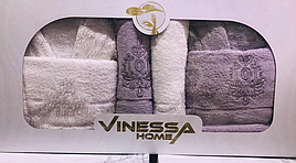 Набор VINESSA махровые  (2 халата + 2 полотенца) Турция