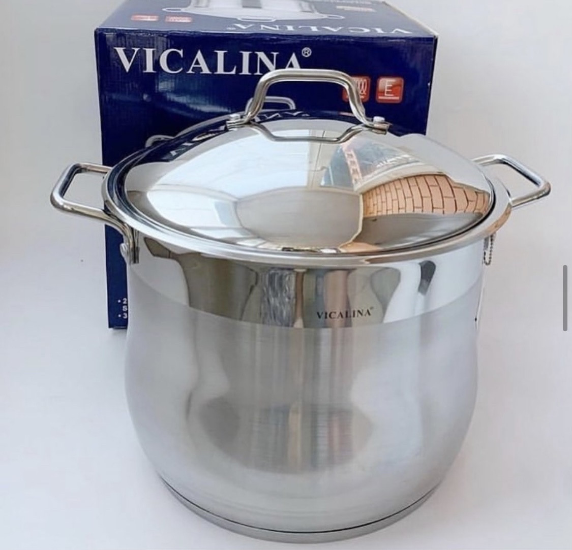 Большая кастрюля нержавейка Vicalina 17 л