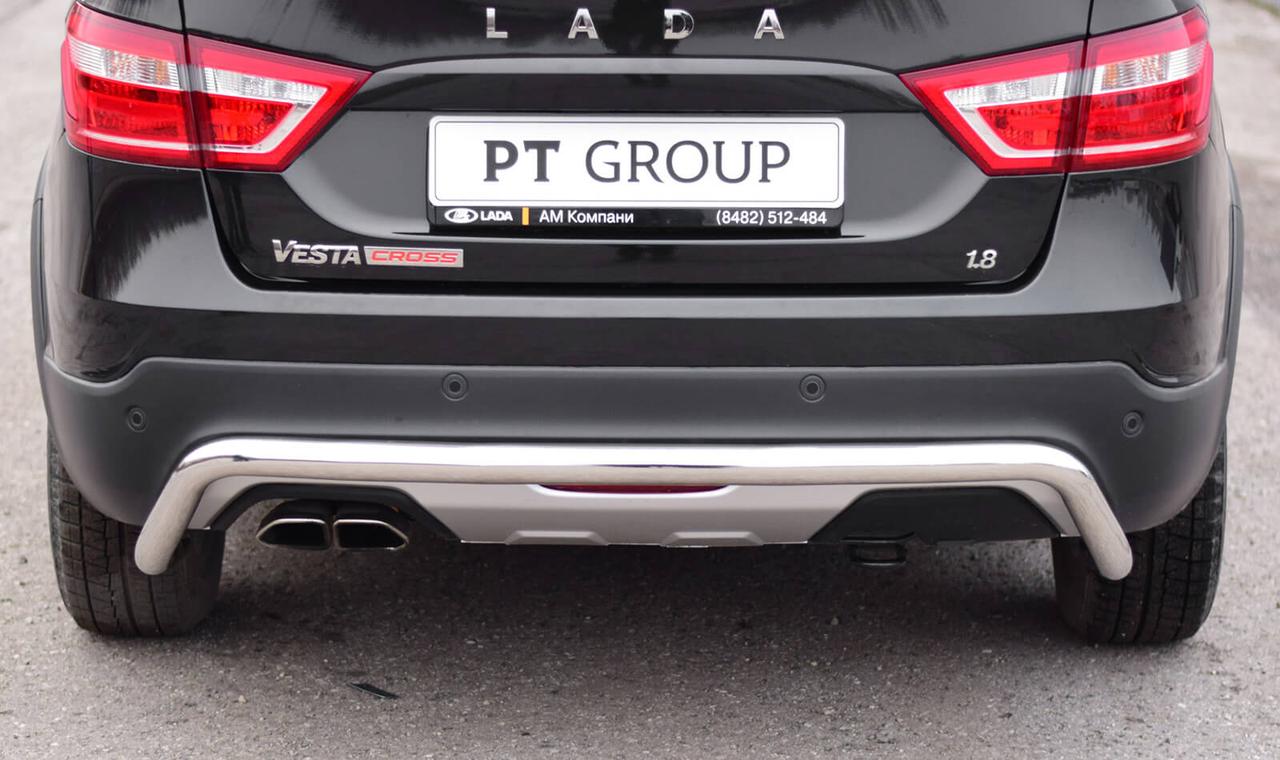 Защита заднего бампера PT GROUP LSC220101 (НПС 51мм) Vesta SW Cross 2017-