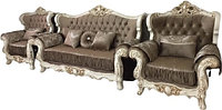 Комплект мягкой мебели Tamina Фараон Дагестан диван + 2 кресла, обивка ткань, 90x213x80, коричневый