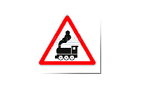 Знак дорожный 1.2 / Железнодорожный переезд без шлагбаума/ Размер 700 мм
