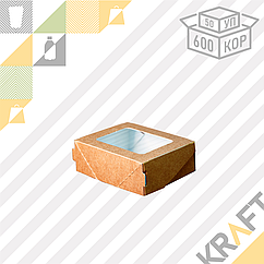 Коробка с окном 300мл 100*80*35 (Eco Tabox 300) DoEco (50/600)