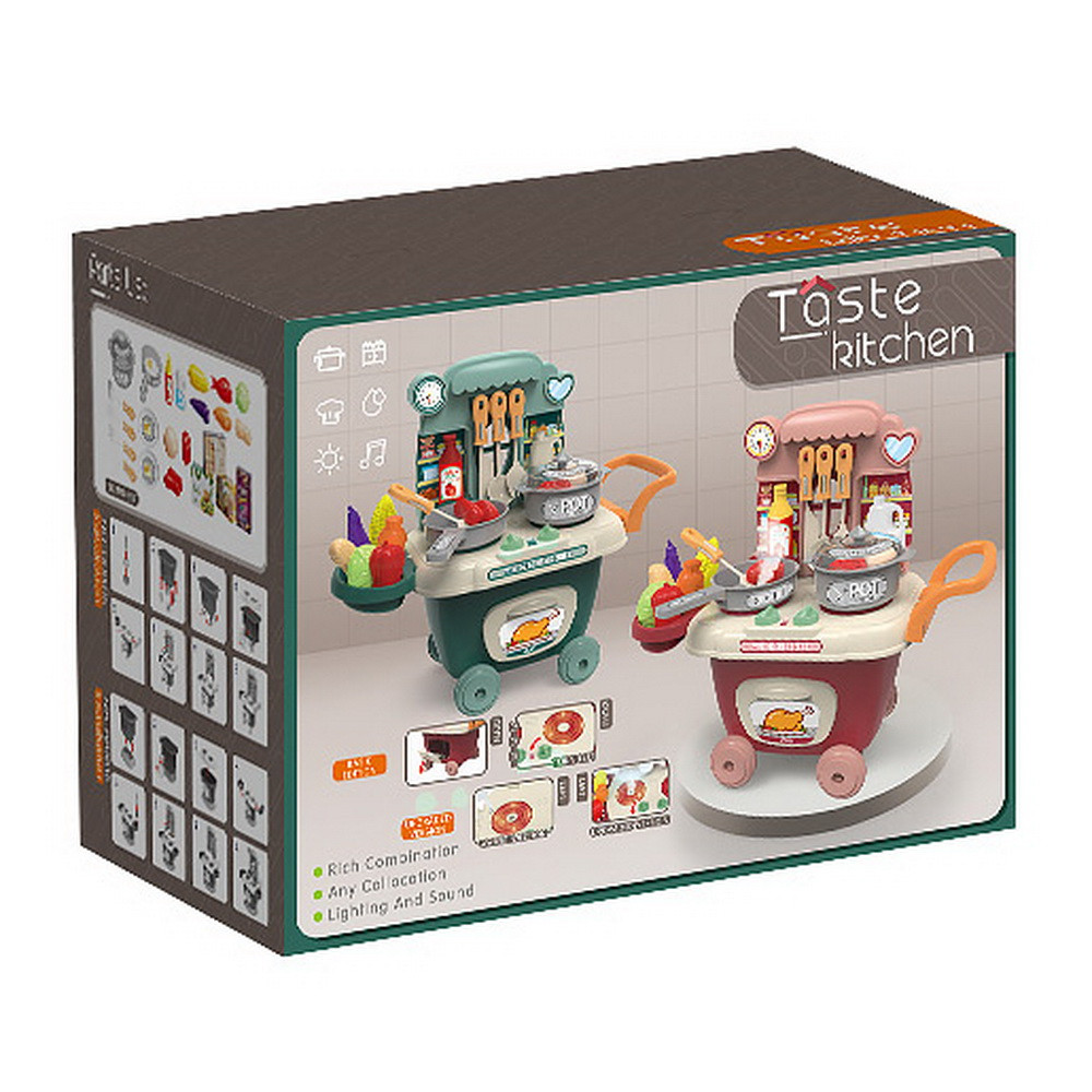 Игровой набор Pituso Кухня Taste Kitchen на колесиках Pink/Розовый