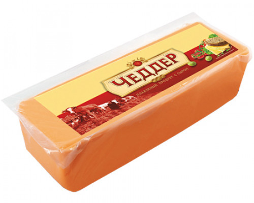 Плавленый продукт с сыром Чеддер для бургеров, блок 2 кг - фото 1 - id-p101621556