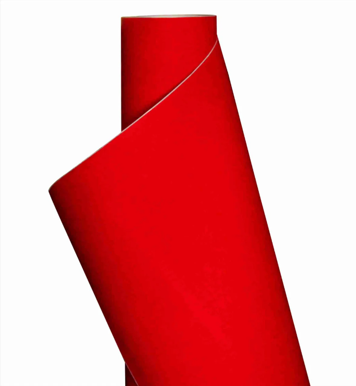 Пленка декор (вельвет красный) 1,35м