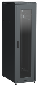 ITK Шкаф сетевой 19" LINEA N 42U 600х800 мм стеклянная передняя дверь, черный - фото 1 - id-p83987249
