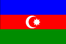 Флаг Азербайджана, 1х2м