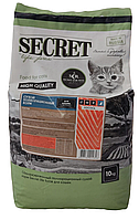 Корм Secret Premium для кошек с лососем, 10 кг