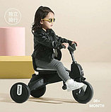 Трехколесный складной велосипед 168 синий с голубым, фото 3