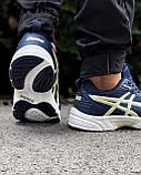Кроссовки Asics 33run син беж лог 302-1, фото 3