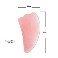 Скребок Лапка Гуаша Розовый кварц  для лица ( натуральный камень)