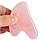 Скребок Сердце  Гуаша массажер для лица Розовый кварц ( натуральный камень), фото 2