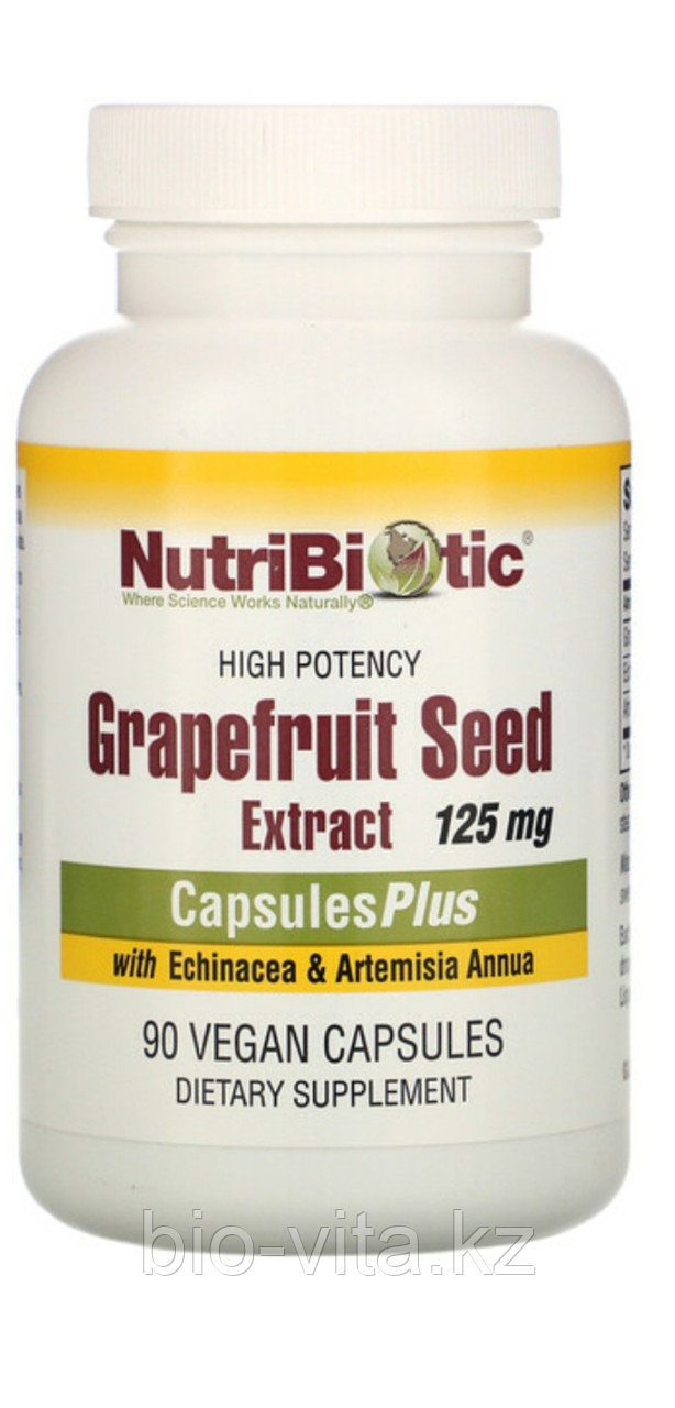 Экстракт семян грейпфрута, с эхинацеей и Artemisia annua, 125 мг, 90  капсул.
