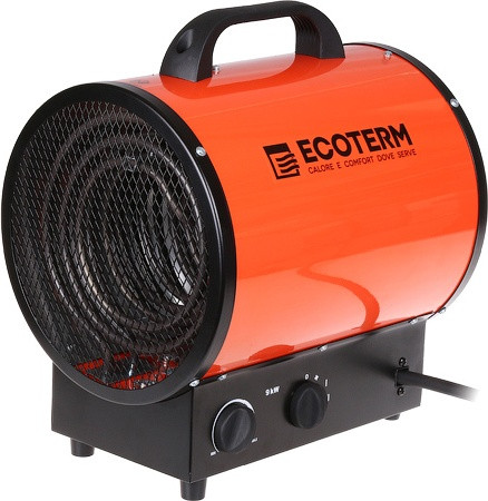 Нагреватель воздуха электр. Ecoterm EHR-09/3E (пушка, 9 кВт, 380 В, термостат) (ECOTERM) - фото 1 - id-p101624501