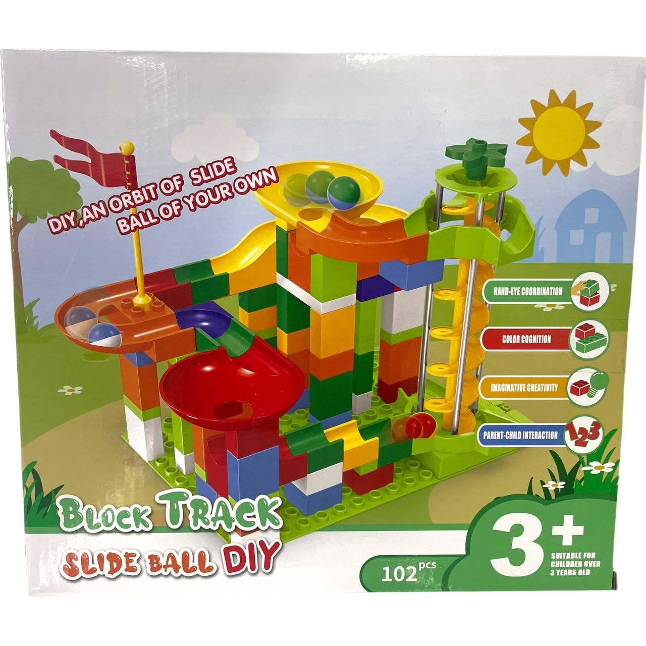 Помятая упаковка!!! Y-0102A Block track Конструктор Лабиринт кирпич 102дет, 27*24см, фото 1