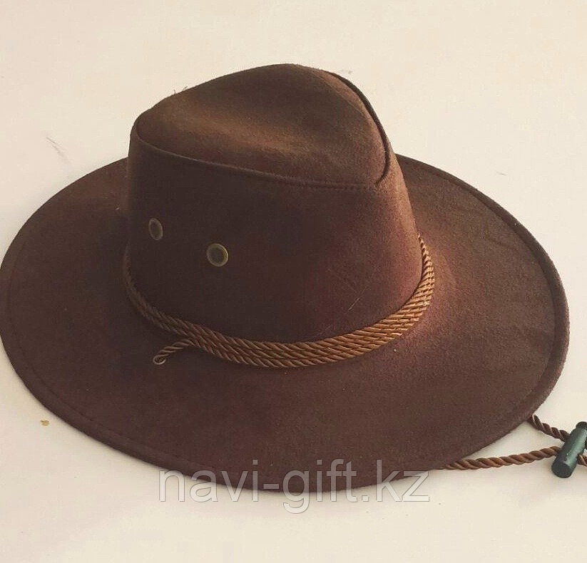 Ковбойская шляпа тёмно-коричневая 58-60 - фото 1 - id-p101626679