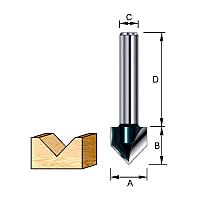 Фреза для V-образных пазов 20х32х15х6 мм; 90° D-09385