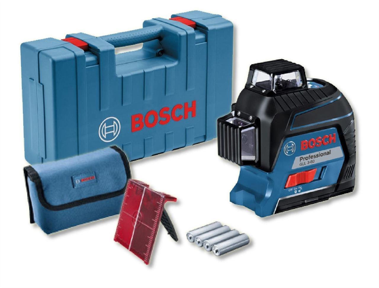 Лазерный нивелир BOSCH GLL 3-80 + кейс 0601063S00 - фото 1 - id-p101643998