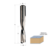 Фреза спиральная монолитная 4x15x60 Z=2 S=8 RH 192.840.11