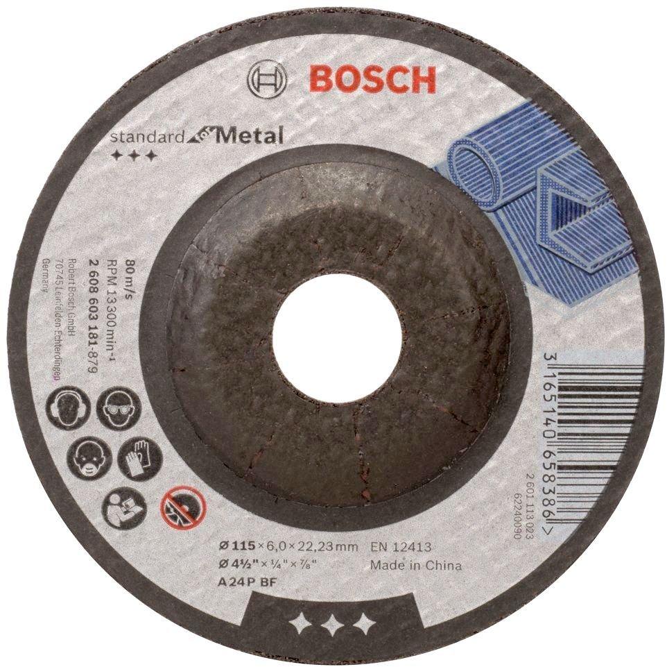 Круг шлифовальный Bosch Standard for Metal A 24 P BF 115 х 6 мм 2608603181