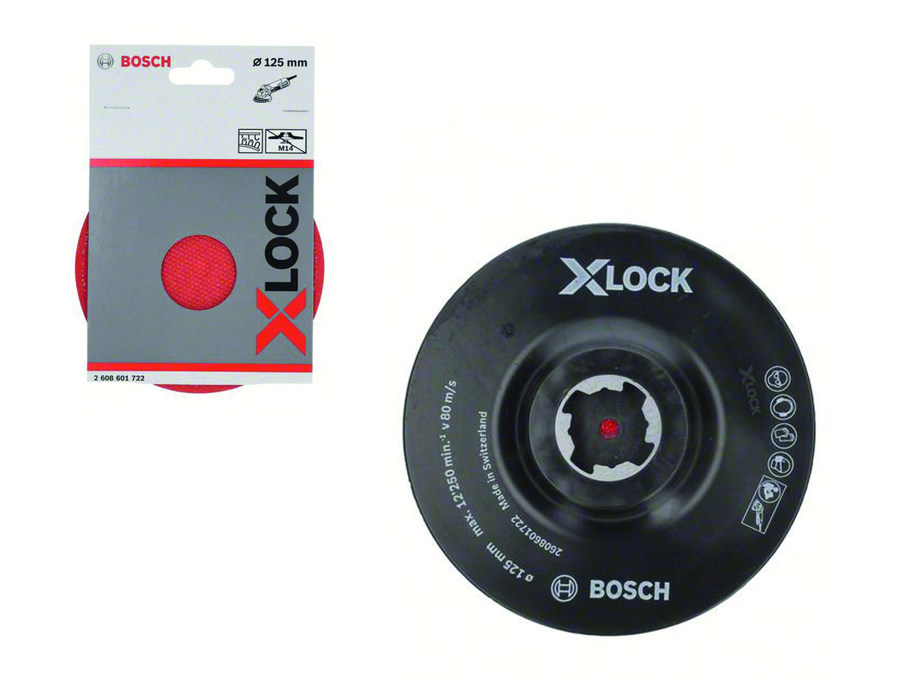 Опорная тарелка X-LOCK 125 мм с липучкой 2608601722