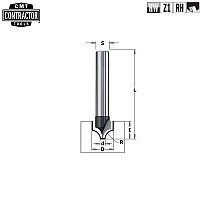 Фреза концевая CMT-contractor для декорирования S=8 D=10x10 CMT Contractor K965-100