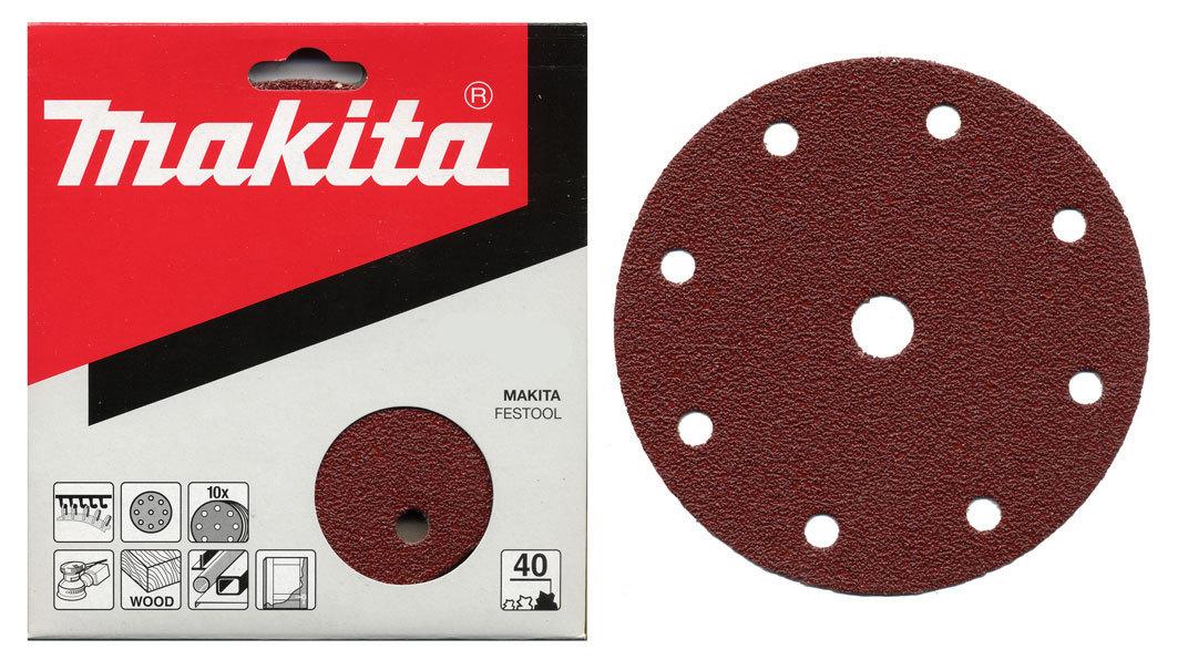 Шлифовальный диск с липучкой Makita P40/150 мм P-31918 - фото 1 - id-p101638639