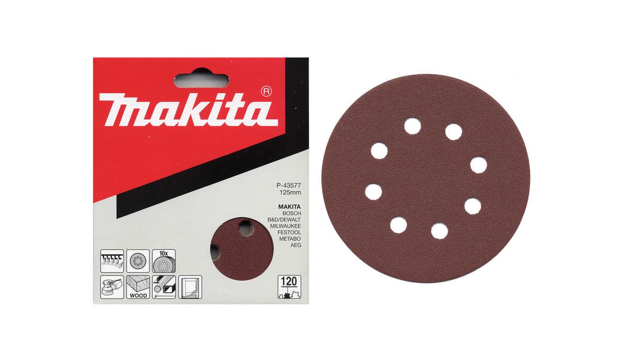 Шлифовальный диск с липучкой Makita P60/125 мм P-43549 - фото 1 - id-p101638642