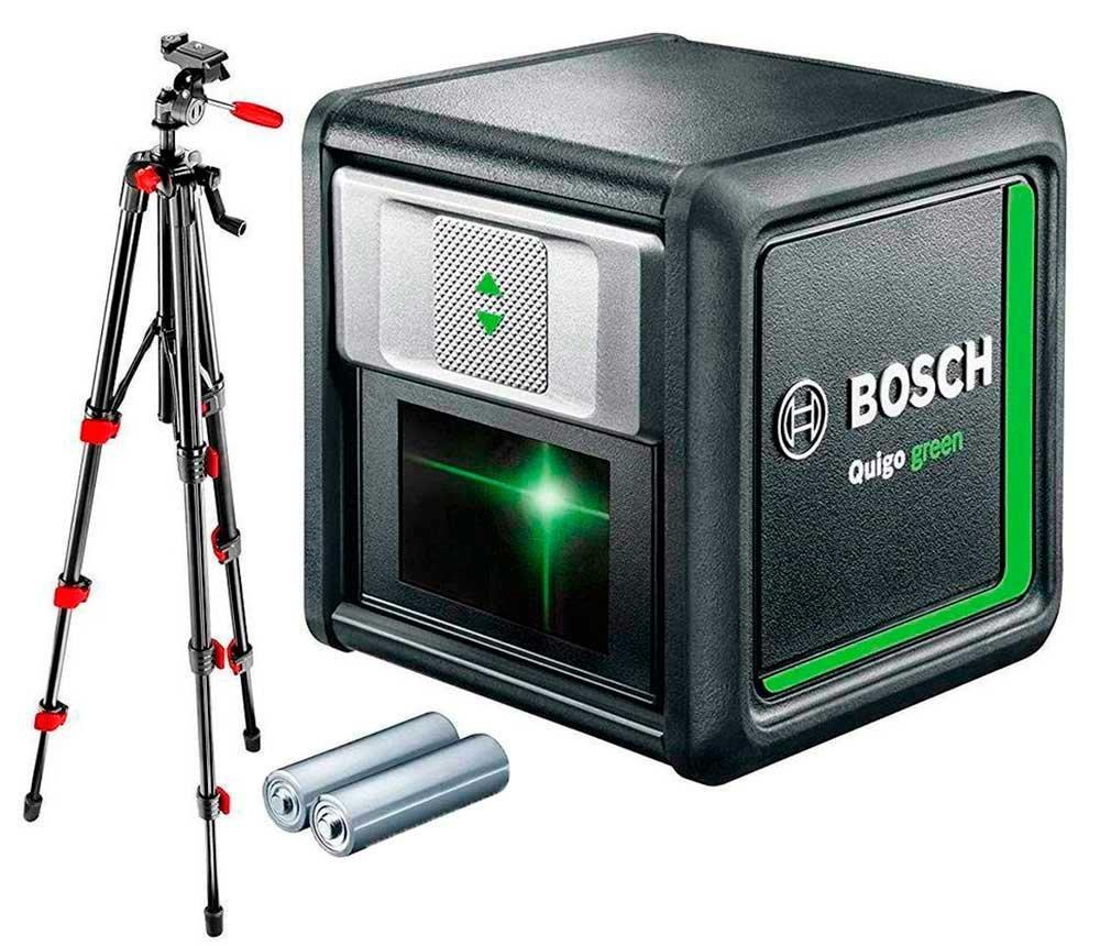 Лазерный нивелир BOSCH Quigo green + штатив 0603663C01 - фото 1 - id-p101644673