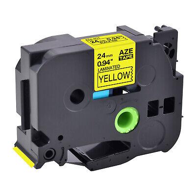 Картридж для Brother (TZE-651) - 24 мм, черный на желтом