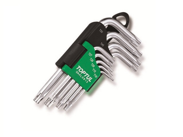 Набор ключей Torx T10-Т50 9шт короткие TOPTUL (TOPTUL) - фото 1 - id-p101666388