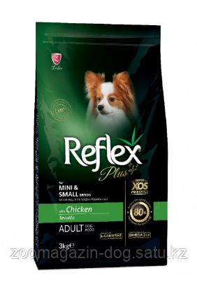 Reflex Plus MINI/SMALL ADULT CHICKEN для взрослых собак мелких пород с курицей, 3кг