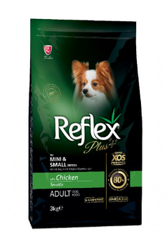 Reflex Plus MINI/SMALL ADULT CHICKEN для взрослых собак мелких пород с курицей, 3кг