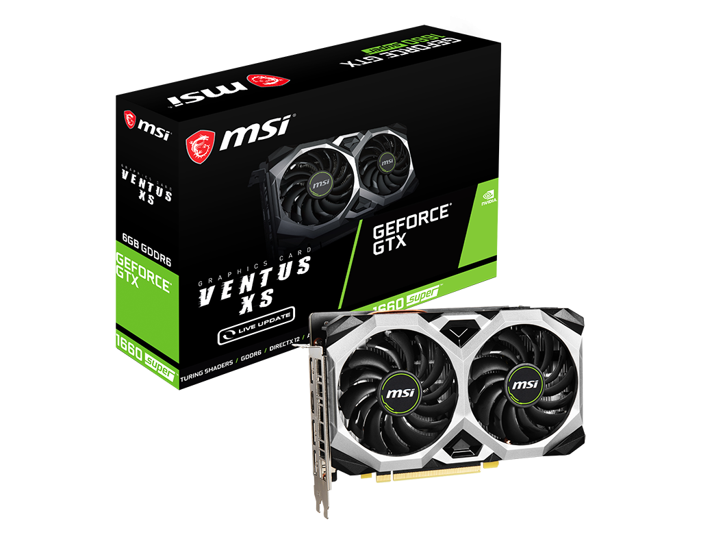 Видеокарта MSI GeForce GTX1660 SUPER, 6GB VENTUS XS