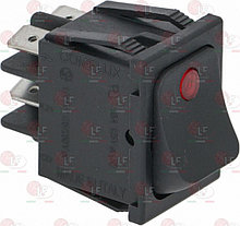 Черный двухполюсный выключатель 01603035 Elektra
