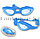 Очки для плавания с берушами в чехле Yongbo АК708 голубые, фото 7