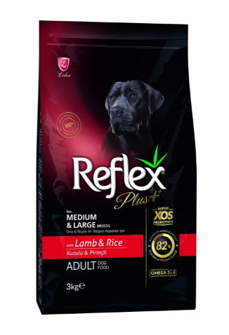Reflex Plus Medium Large Adult Dog Lamb and Rice для взрослых собак крупных пород с ягнёнком и рисом 3кг