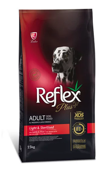 Reflex Plus ADULT STERILISED Lamb&Rice для взрослых стерилизованных собак с ягнёнком и рисом, 15кг