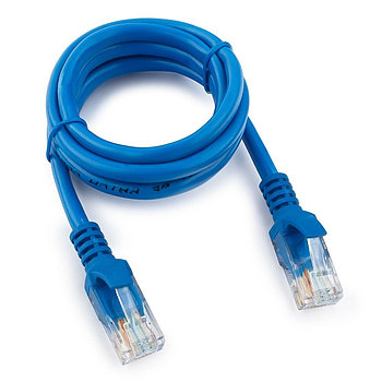 Патч-корд UTP Cablexpert PP12-1M-B кат.5e, 1м, литой, многожильный (синий)