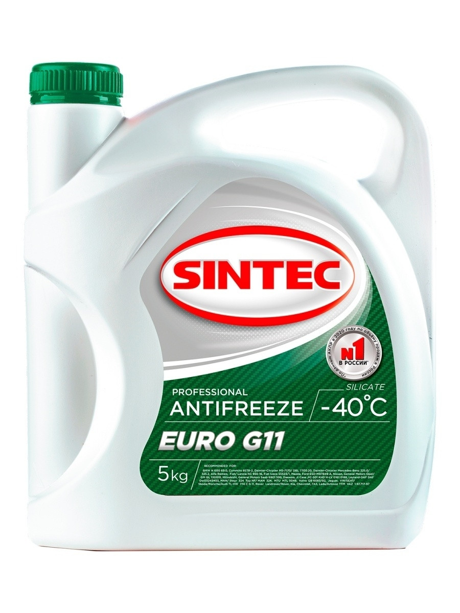 Антифриз Sintec Professional Antifreeze EURO G11, 5 кг - фото 1 - id-p101699651