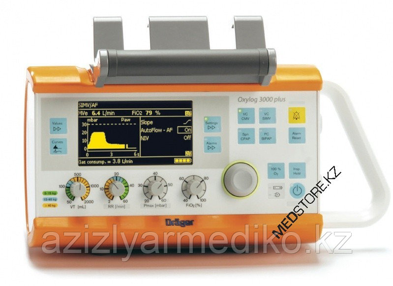 Аппарат искусственной вентиляции легких для машин скорой помощи Oxylog 3000 plus (пр-ль Германия) - фото 1 - id-p101693878