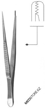 Пинцет сосудистый изогнутый (П-48)