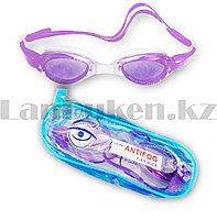 Очки для плавания с берушами в чехле Swim goggles фиолетовый