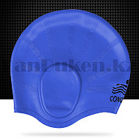 Шапочка для плавания с ушками Сonquest синяя