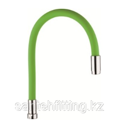Запчасти к смесителю гибкий гусак цветной с головой ЗЕЛЕНЫЙ # Zerix, фото 1