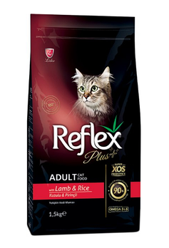 Reflex Plus ADULT Lamb&Rice для кошек с ягнёнком и рисом, 1,5кг