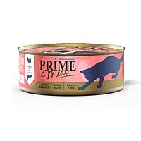Консервы PRIME MEAT CAT GRAIN FREE беззерновые для взрослых кошек с индейкой и телятиной в желе (100 гр)